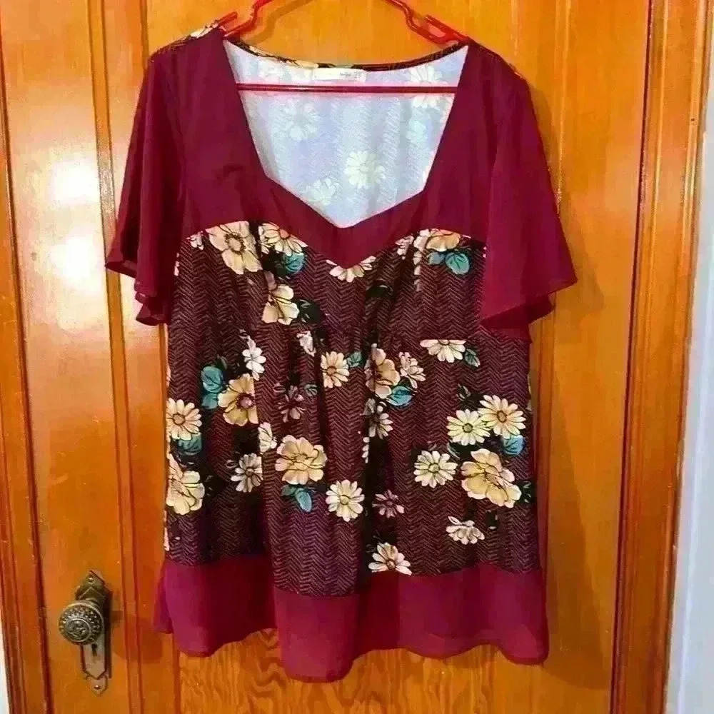 Rose gal, blouse, size 1x.